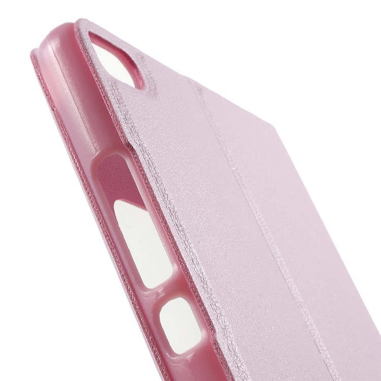 Window View Smart Leather Protective Case for Huawei Ascend P8 - Pink-6