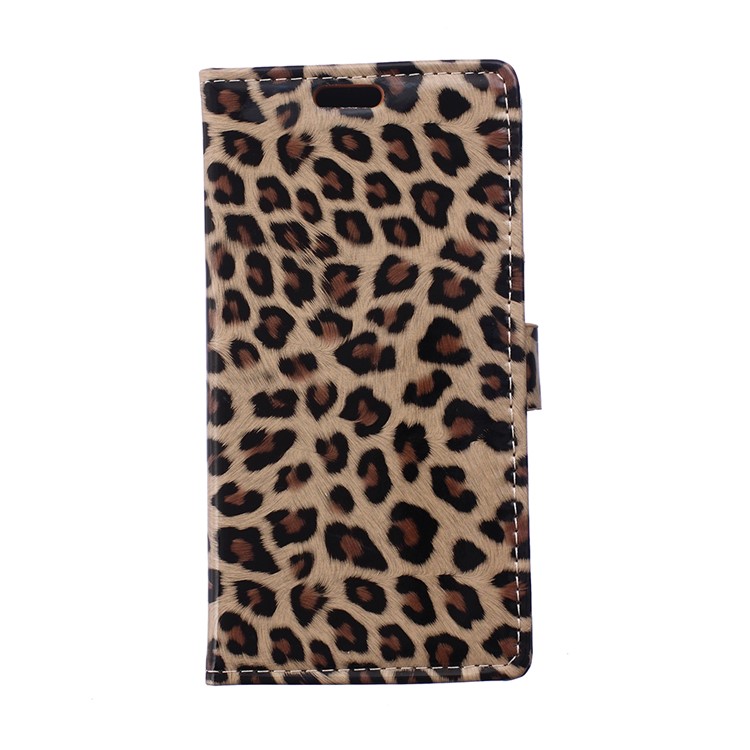 Leopard Pattern Wallet Stand Leather Case for Huawei Ascend P8 Lite-1