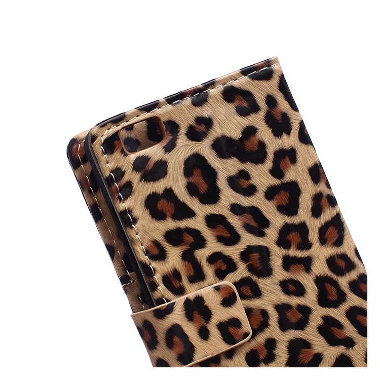 Leopard Pattern Wallet Stand Leather Case for Huawei Ascend P8 Lite-3