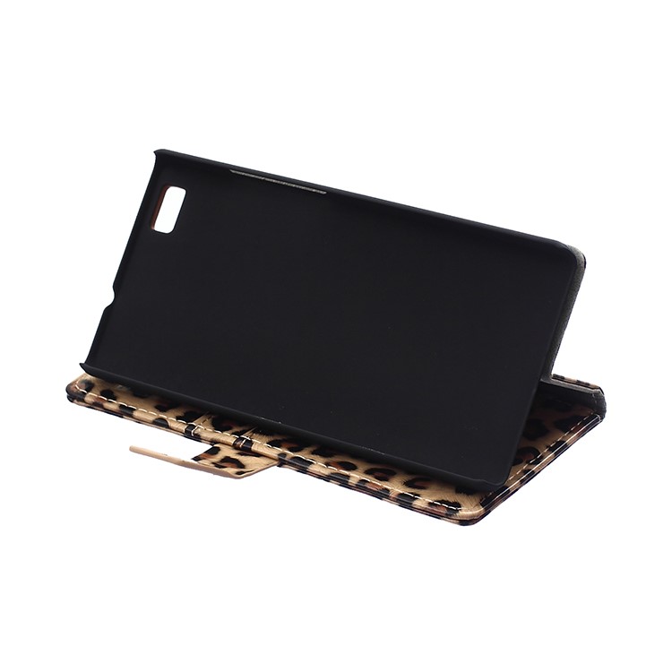 Leopard Pattern Wallet Stand Leather Case for Huawei Ascend P8 Lite-6