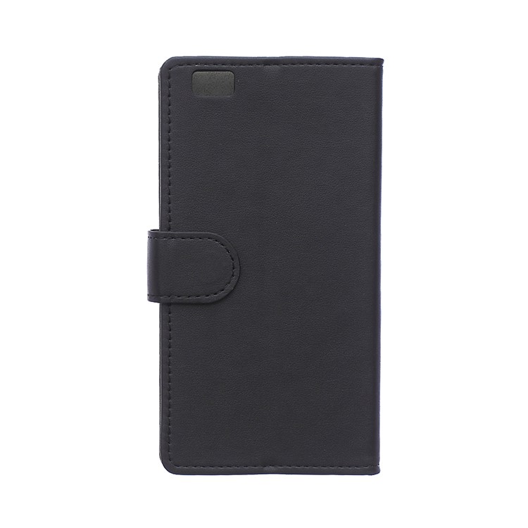 Wallet Leather Case for Huawei Ascend P8 Lite with Stand - Black-2