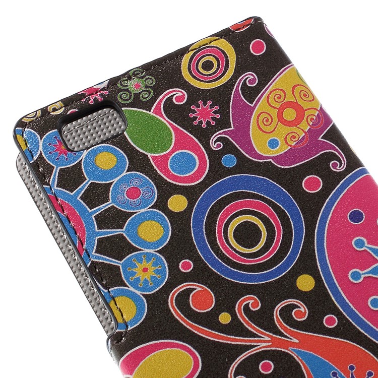 Paisley Flower Flip Wallet Leather Cover for Huawei Ascend P8 Lite-9