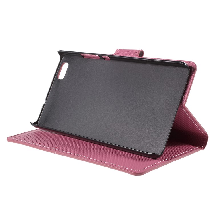 Kapok Flower Magnetic Wallet Leatherette Cover for Huawei Ascend P8 Lite-4
