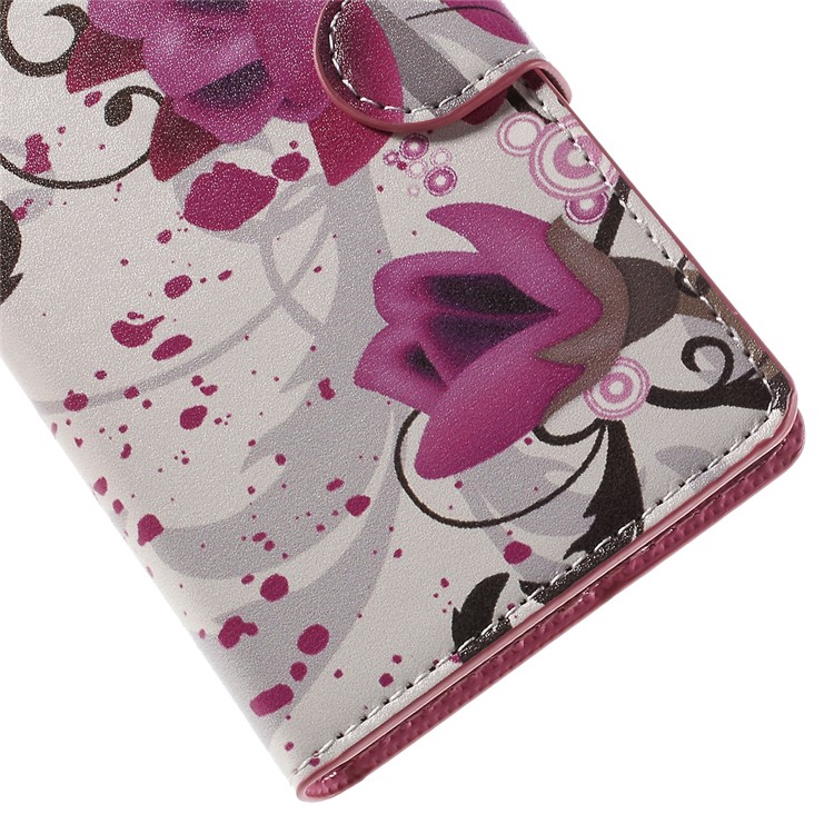 Kapok Flower Magnetic Wallet Leatherette Cover for Huawei Ascend P8 Lite-8