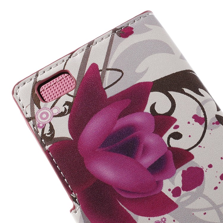 Kapok Flower Magnetic Wallet Leatherette Cover for Huawei Ascend P8 Lite-9