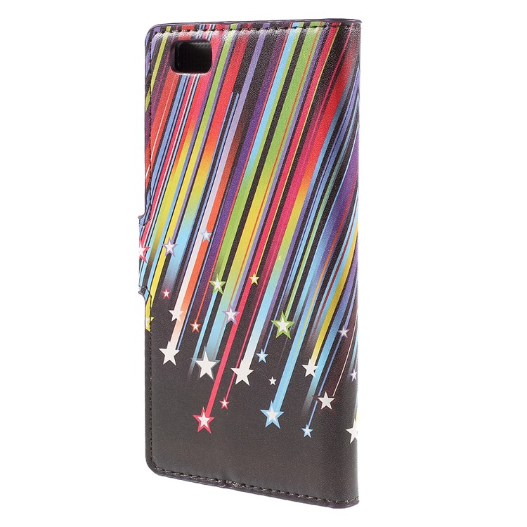 Meteor Shower Wallet Leather Phone Case for Huawei Ascend P8 Lite-2