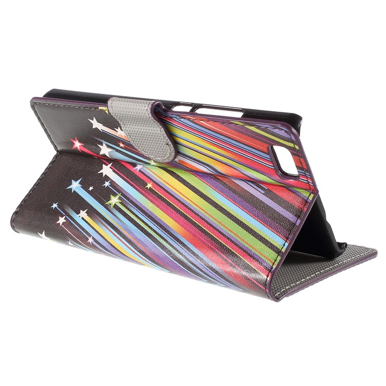 Meteor Shower Wallet Leather Phone Case for Huawei Ascend P8 Lite-5
