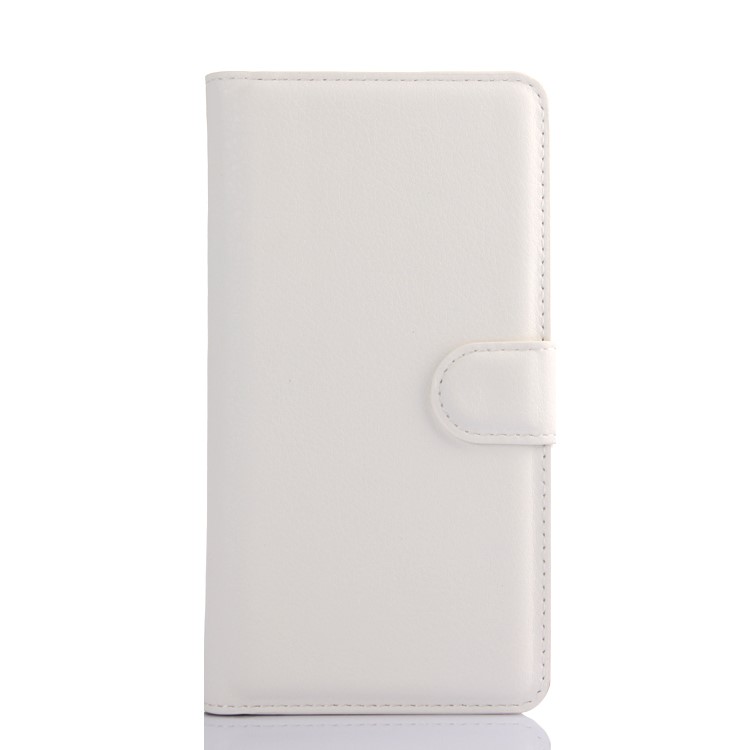 Litchi Grain Wallet Leather Stand Case for Huawei Honor 4C - White-1