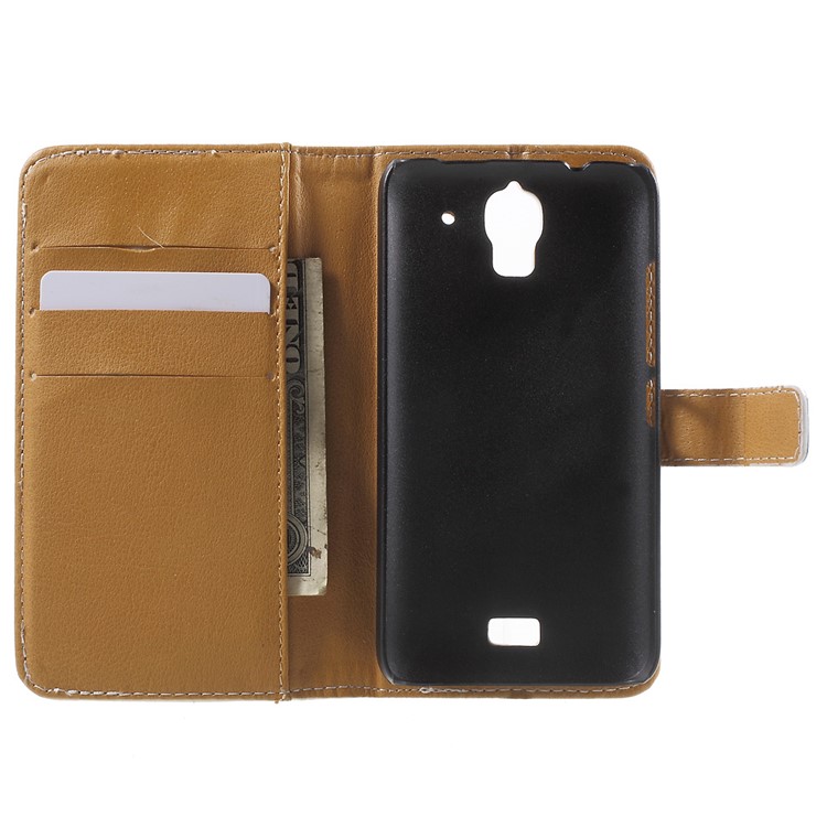 Dream Catcher Leather Wallet Case for Huawei Y360-4