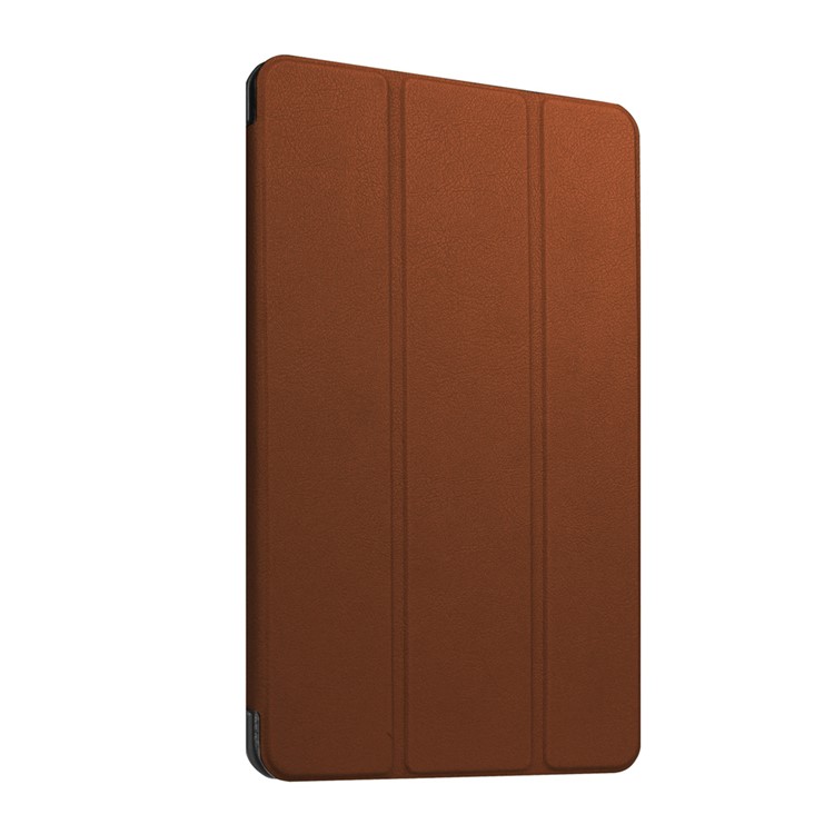 Leather Cover for Huawei MediaPad T1 10 with Tri-fold Stand - Brown-1