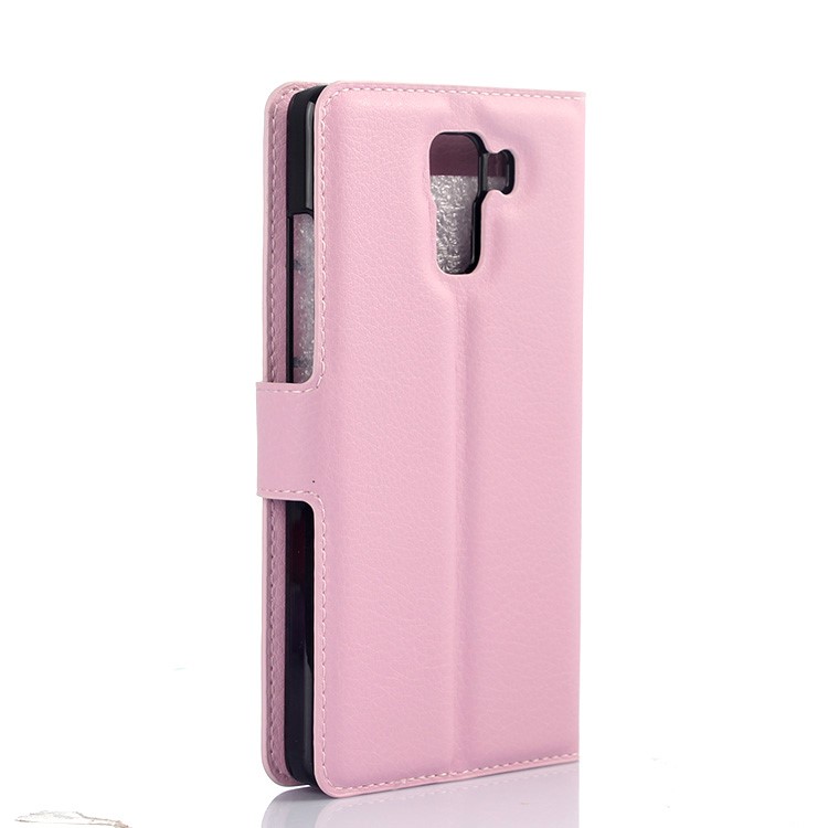 Litchi Skin Wallet Leather Stand Case for Huawei Honor 7 / 7 Premium - Pink-2