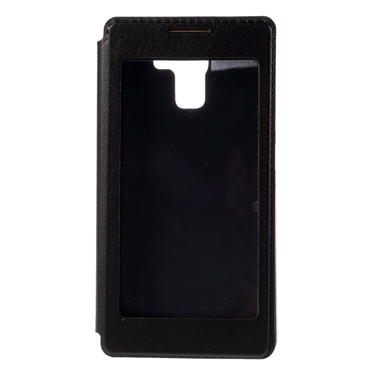 Multifunctional View Window Leather Phone Case for Huawei Honor 7 / 7 Premium - Black-3