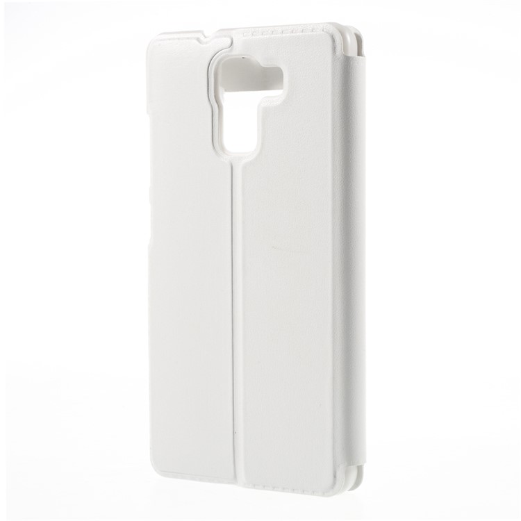 Multifunctional View Window Leather Phone Case for Huawei Honor 7 / 7 Premium - White-2