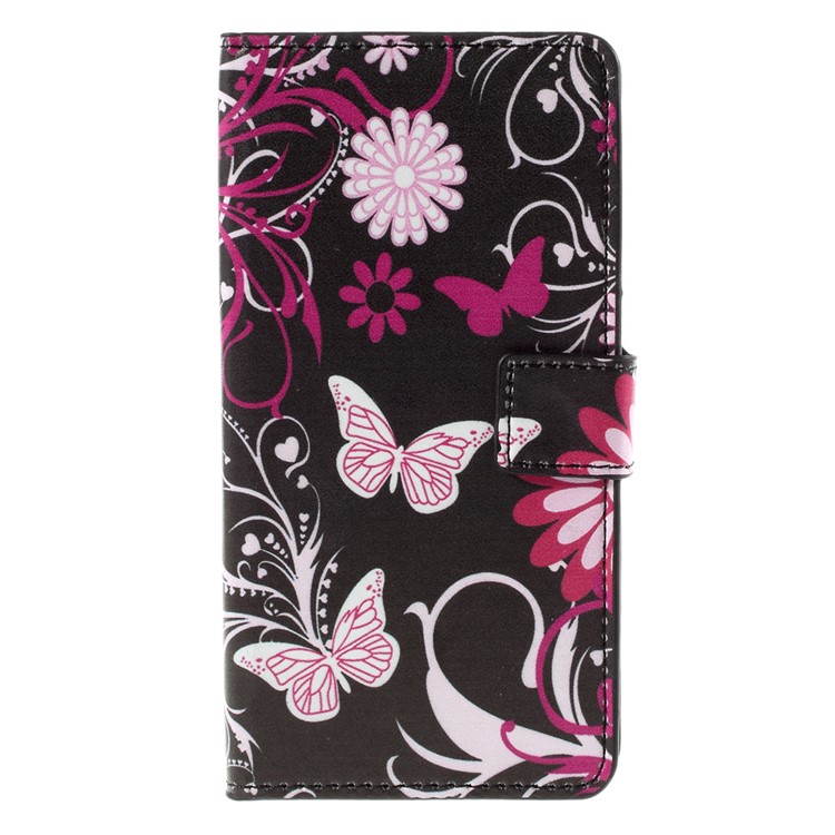 Floral and Butterflies for Huawei Honor 7 / 7 Premium Wallet Stand Leather Case-3