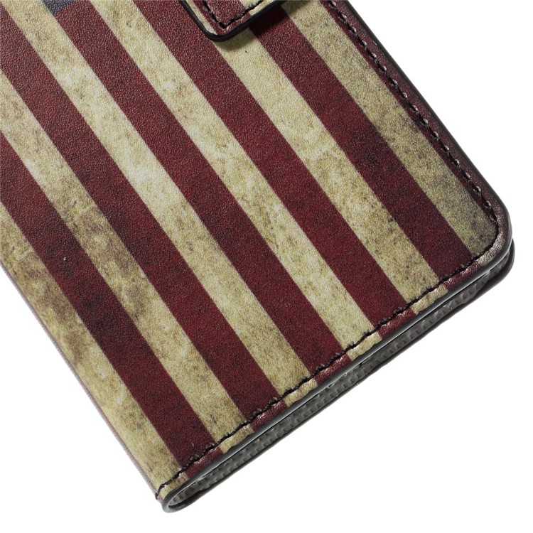 Vintage American Flag for Huawei Honor 7 / 7 Premium Wallet Stand Leather Cover-13