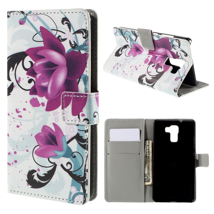 Kapok Flowers for Huawei Honor 7 / 7 Premium Wallet Leather Flip Cover-1
