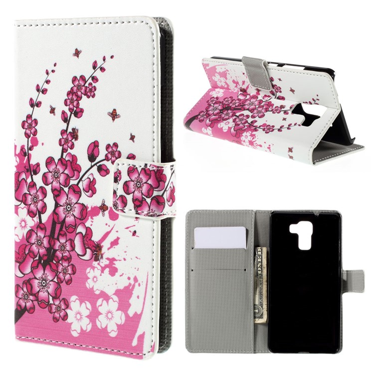 Plum Blossom for Huawei Honor 7 / 7 Premium Wallet Leather Phone Cover-1
