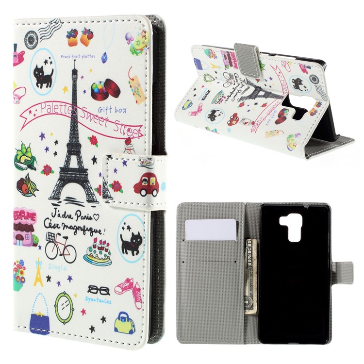 Palettes Sweet Street for Huawei Honor 7 / 7 Premium Wallet Leather Phone Cover-1