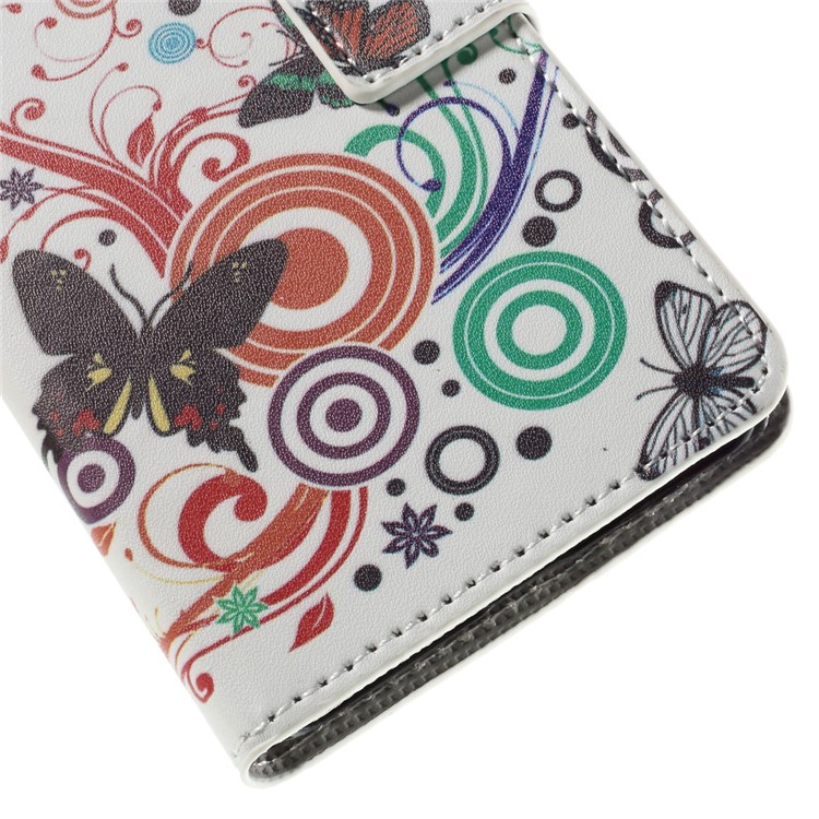 Butterflies and Circles for Huawei Honor 7 / 7 Premium Leather Stand Shell-13