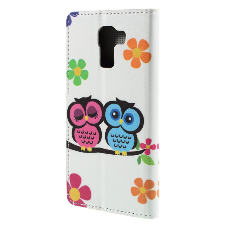 Owl Lovers Leather Stand Cover for Huawei Honor 7 / 7 Premium-2