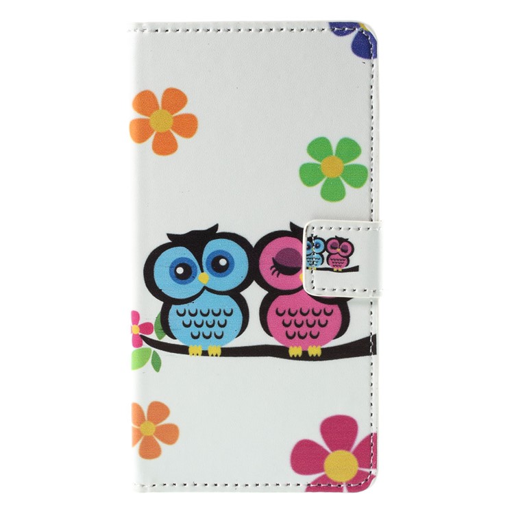 Owl Lovers Leather Stand Cover for Huawei Honor 7 / 7 Premium-3