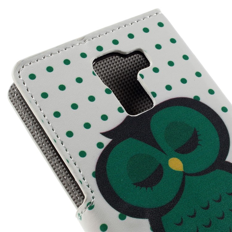 Green Napping Owl Leather Stand Cover for Huawei Honor 7 / 7 Premium-9