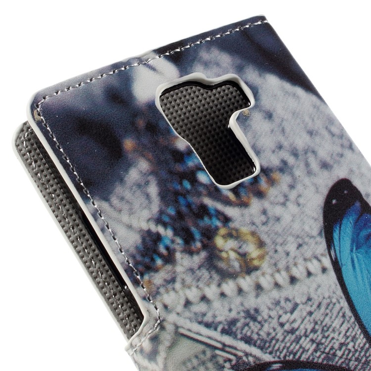 Blue Butterfly Leather Stand Cover for Huawei Honor 7 / 7 Premium-8
