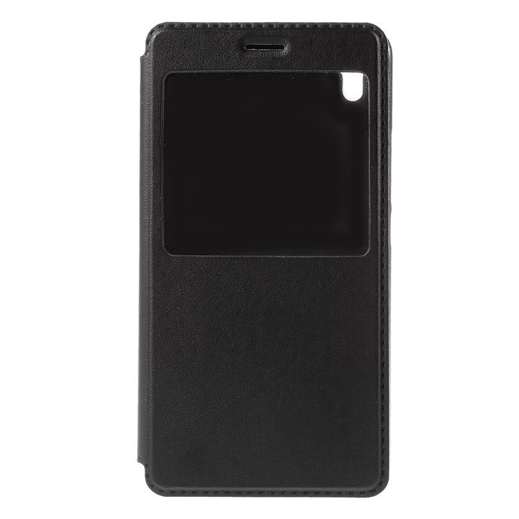 Window View Leather Stand Case for Huawei Honor 4A / Y6 - Black-3
