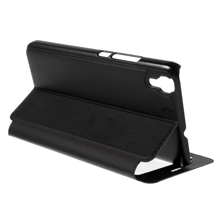 Window View Leather Stand Case for Huawei Honor 4A / Y6 - Black-5