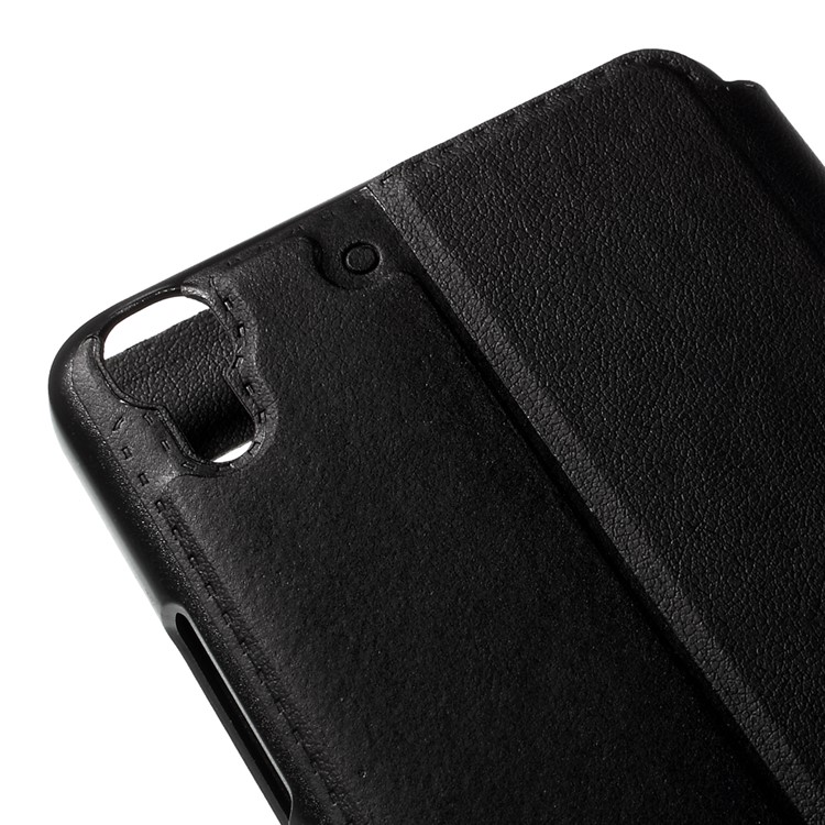 Window View Leather Stand Case for Huawei Honor 4A / Y6 - Black-8