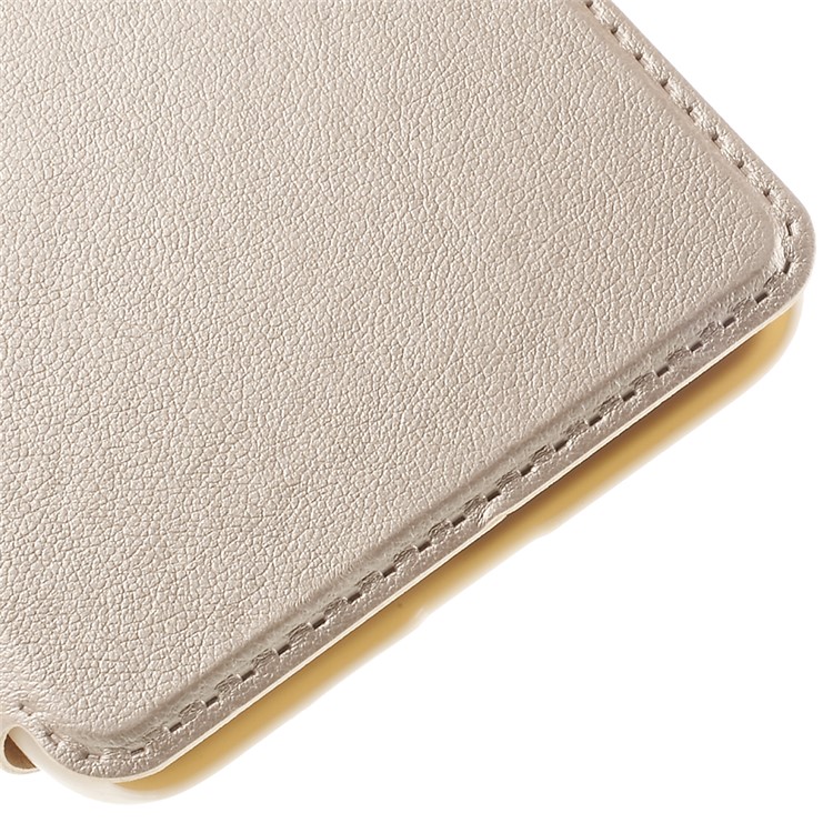 Window View Stand Leather Case for Huawei Honor 4A / Y6 - Champagne-7