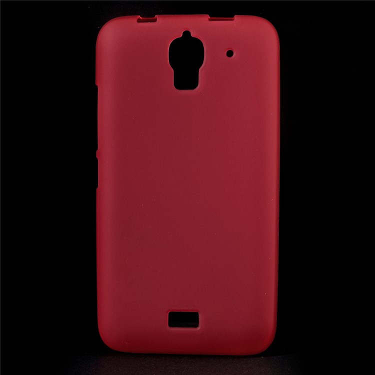Matte Soft TPU Skin Cover for Huawei Y360 - Red-4