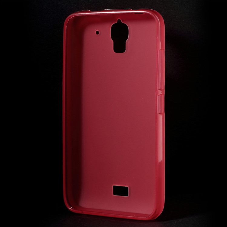 Matte Soft TPU Skin Cover for Huawei Y360 - Red-5