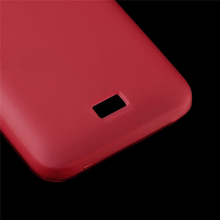 Matte Soft TPU Skin Cover for Huawei Y360 - Red-2