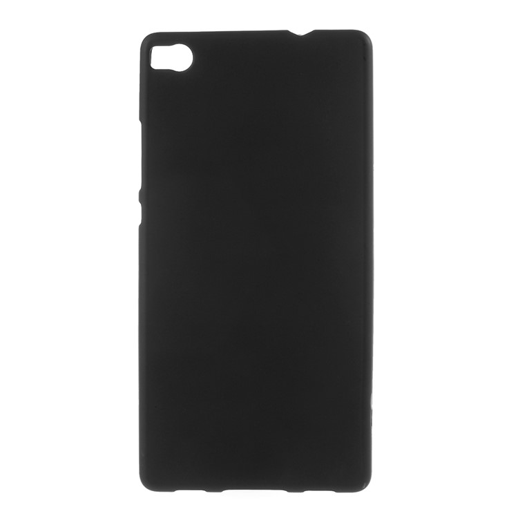 Matte Soft TPU Gel Case for Huawei Ascend P8 - Black-1
