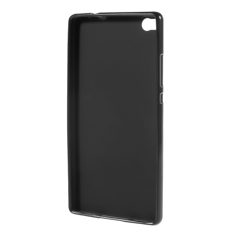 Matte Soft TPU Gel Case for Huawei Ascend P8 - Black-2