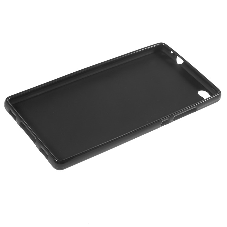 Matte Soft TPU Gel Case for Huawei Ascend P8 - Black-5