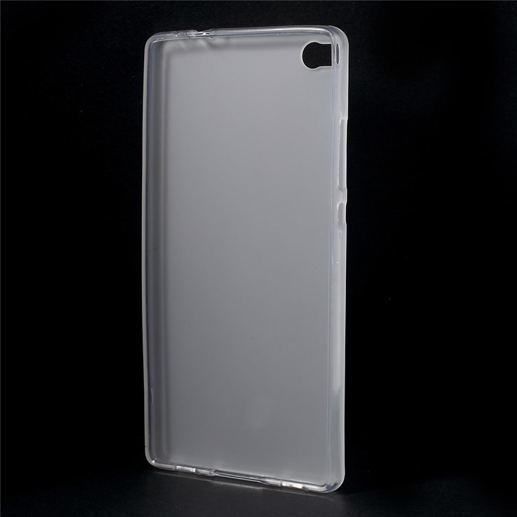 Matte Soft TPU Gel Cover for Huawei Ascend P8 - Transparent-2