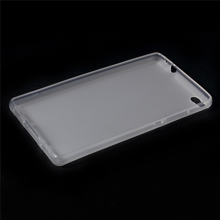 Matte Soft TPU Gel Cover for Huawei Ascend P8 - Transparent-5