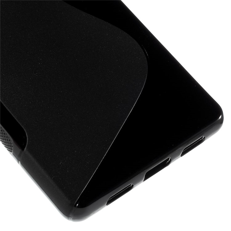 S Shape TPU Case for Huawei Ascend P8 Lite - Black-5