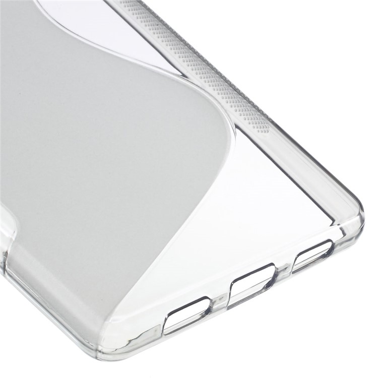 S Shape TPU Shell Case for Huawei Ascend P8 Lite - Grey-5