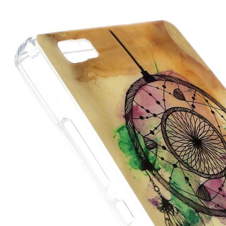 For Huawei Ascend P8 Lite Glossy TPU Gel Skin Cover - Watercolor Dreamcatcher-4