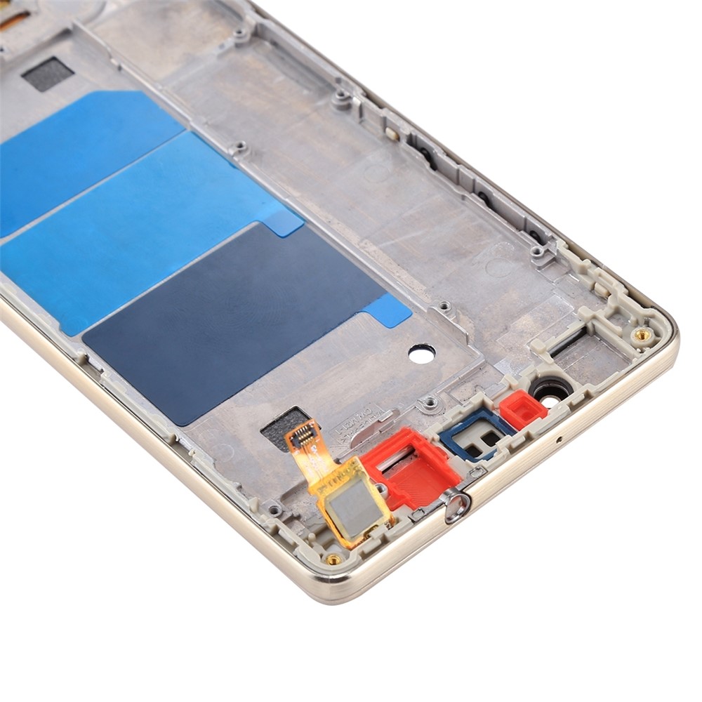 LCD Screen and Digitizer Assembly with Front Housing Part for Huawei Ascend P8 Lite - Gold-3