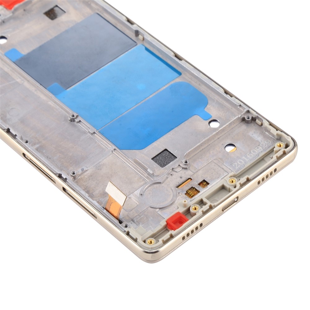 LCD Screen and Digitizer Assembly with Front Housing Part for Huawei Ascend P8 Lite - Gold-4