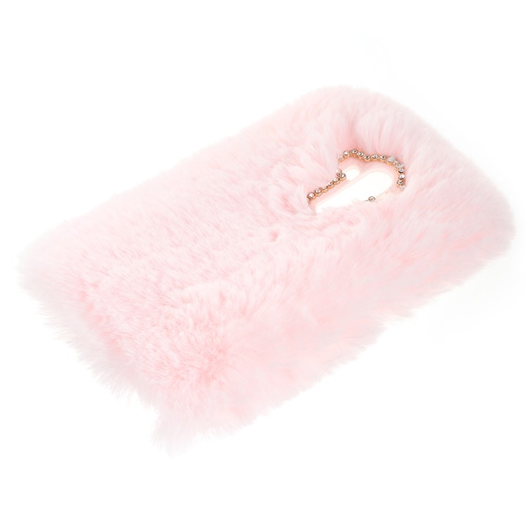 For Huawei Mate 9 Soft Fur Coated Rhinestone TPU Cover Case - Pink-4