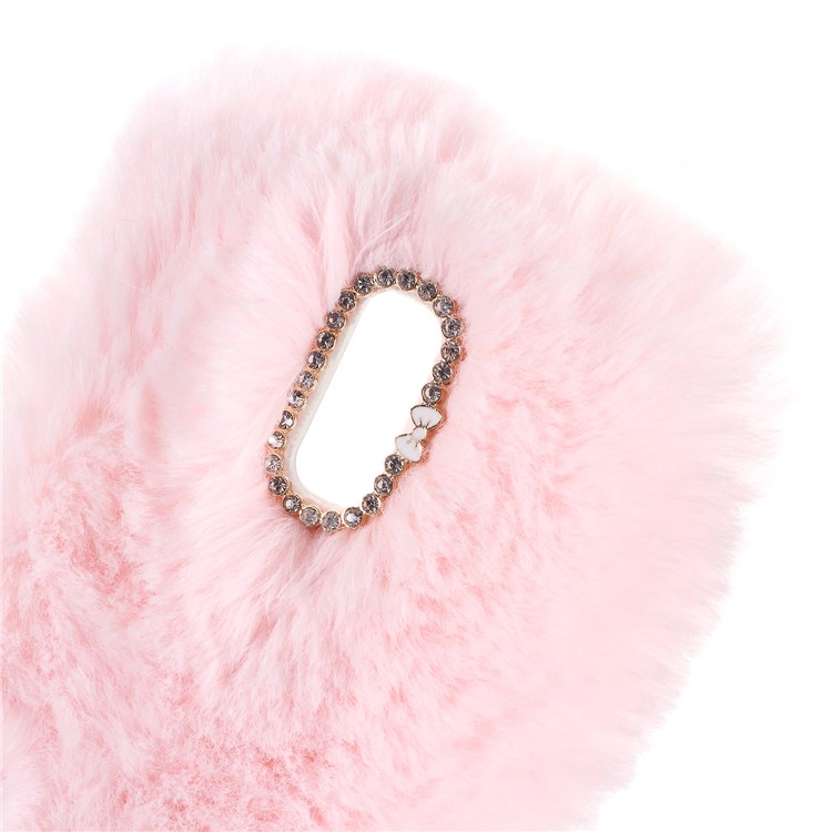 Soft Fur Coated Rhinestone TPU Protective Cover Case for Huawei Mate 9 Pro / Porsche Design - Pink-5