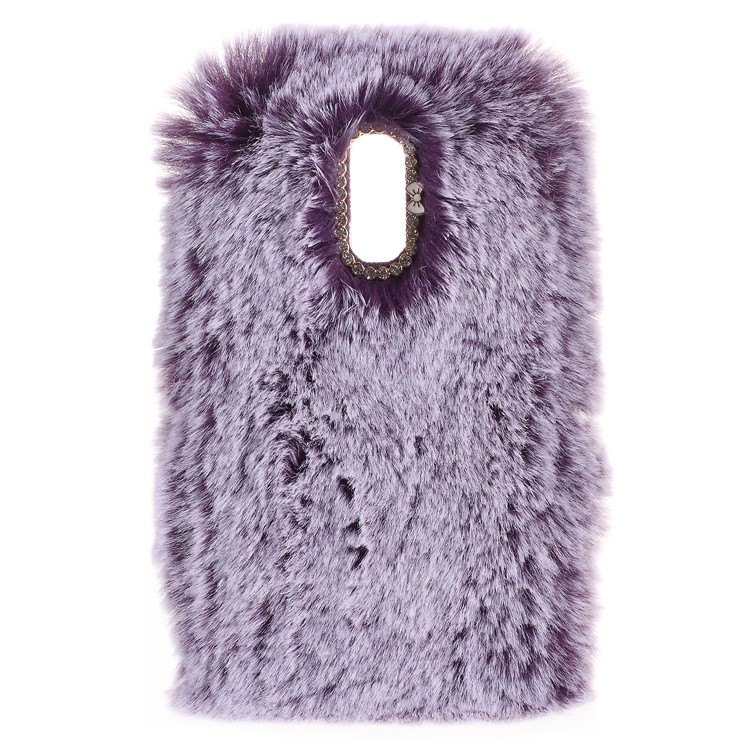 For Huawei Mate 9 Pro / Porsche Design Soft Fur Coated Rhinestone TPU Phone Protection Cover - Purple-3