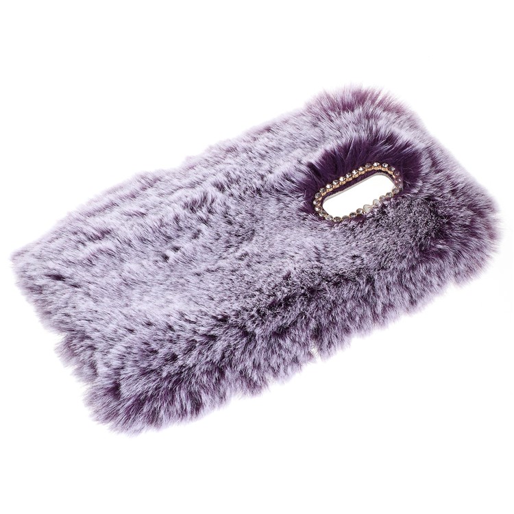 For Huawei Mate 9 Pro / Porsche Design Soft Fur Coated Rhinestone TPU Phone Protection Cover - Purple-4
