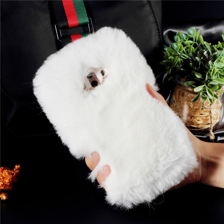 Soft Fur Coated TPU Mobile Phone Shell for Huawei Mate 10 - White-1