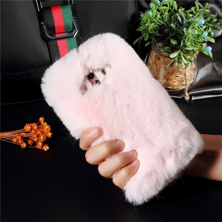 Soft Fur Coated TPU Protection Case for Huawei Mate 10 Pro - Pink-1